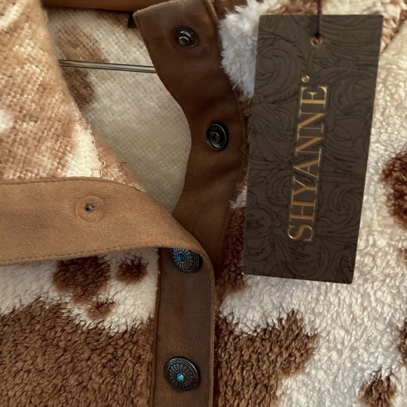 Shyanne Roberta Polar Fleece Quarter Snap Jacket ❤️ NWT Color Coffee - Picture 8 of 8
